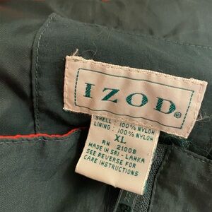 Izod Olive Jacket with Red and Green Crest